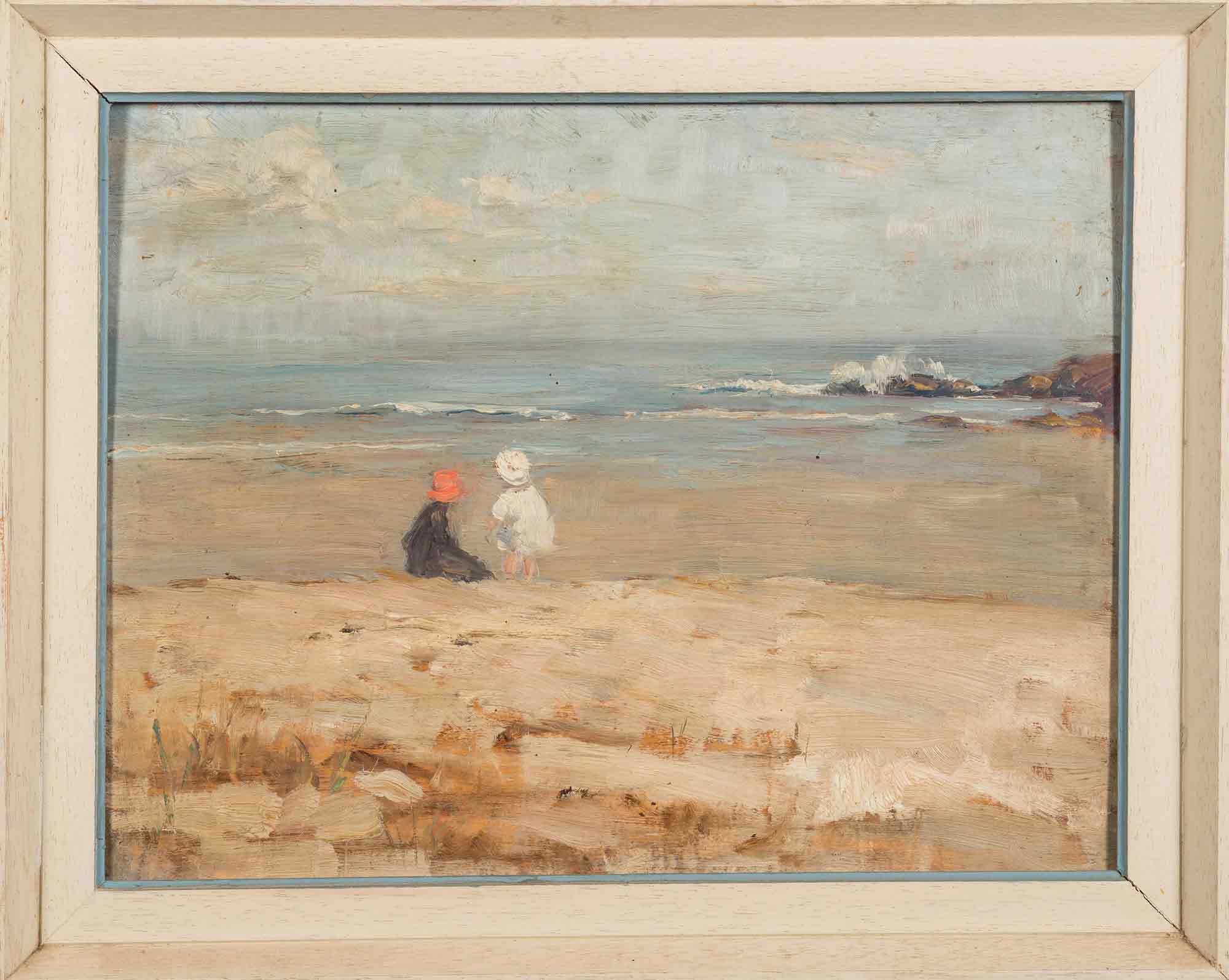 Alice Des Clayes Oil Painting 'Children on a Beach'