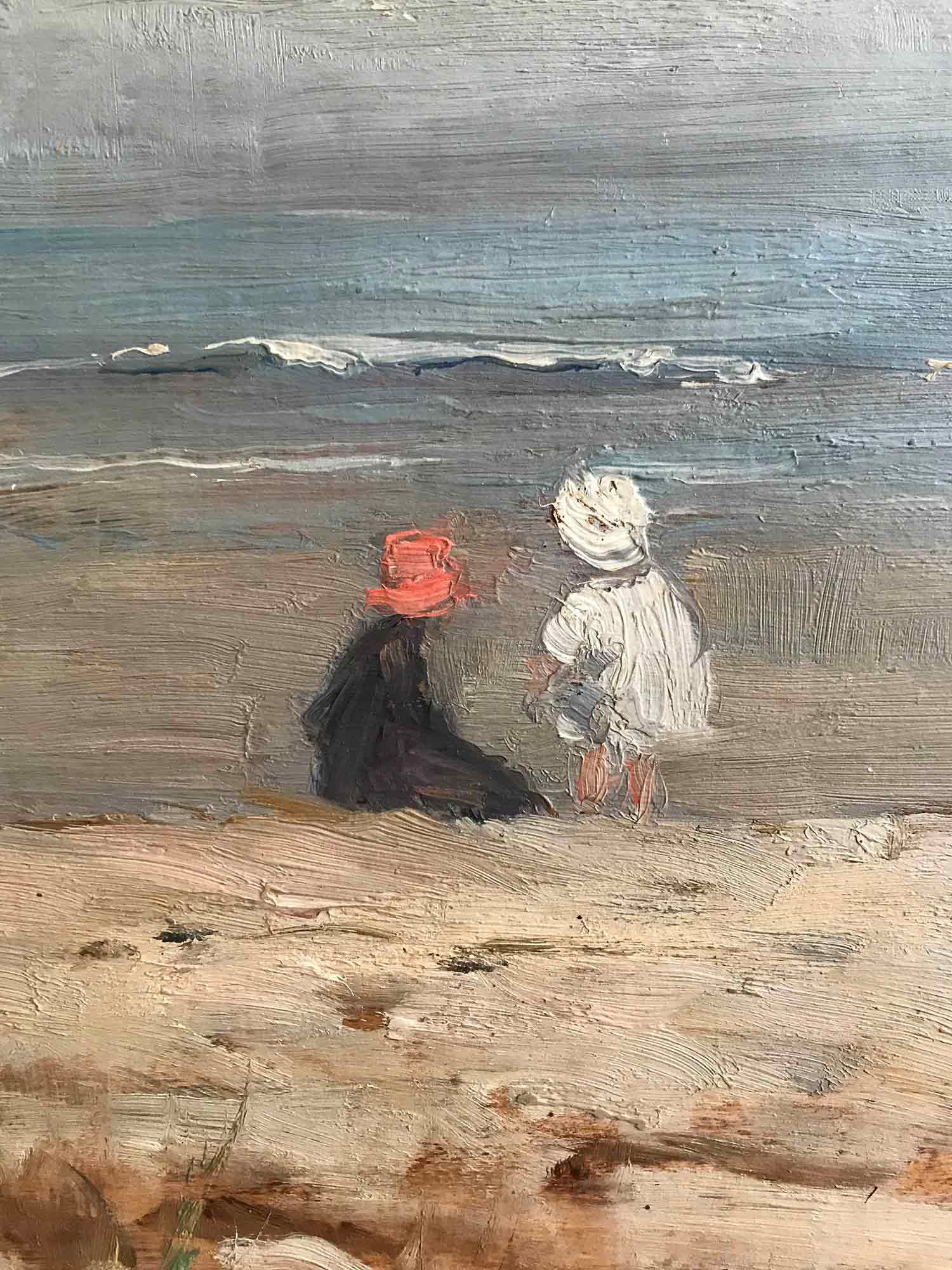 Alice Des Clayes Oil Painting 'Children on a Beach'