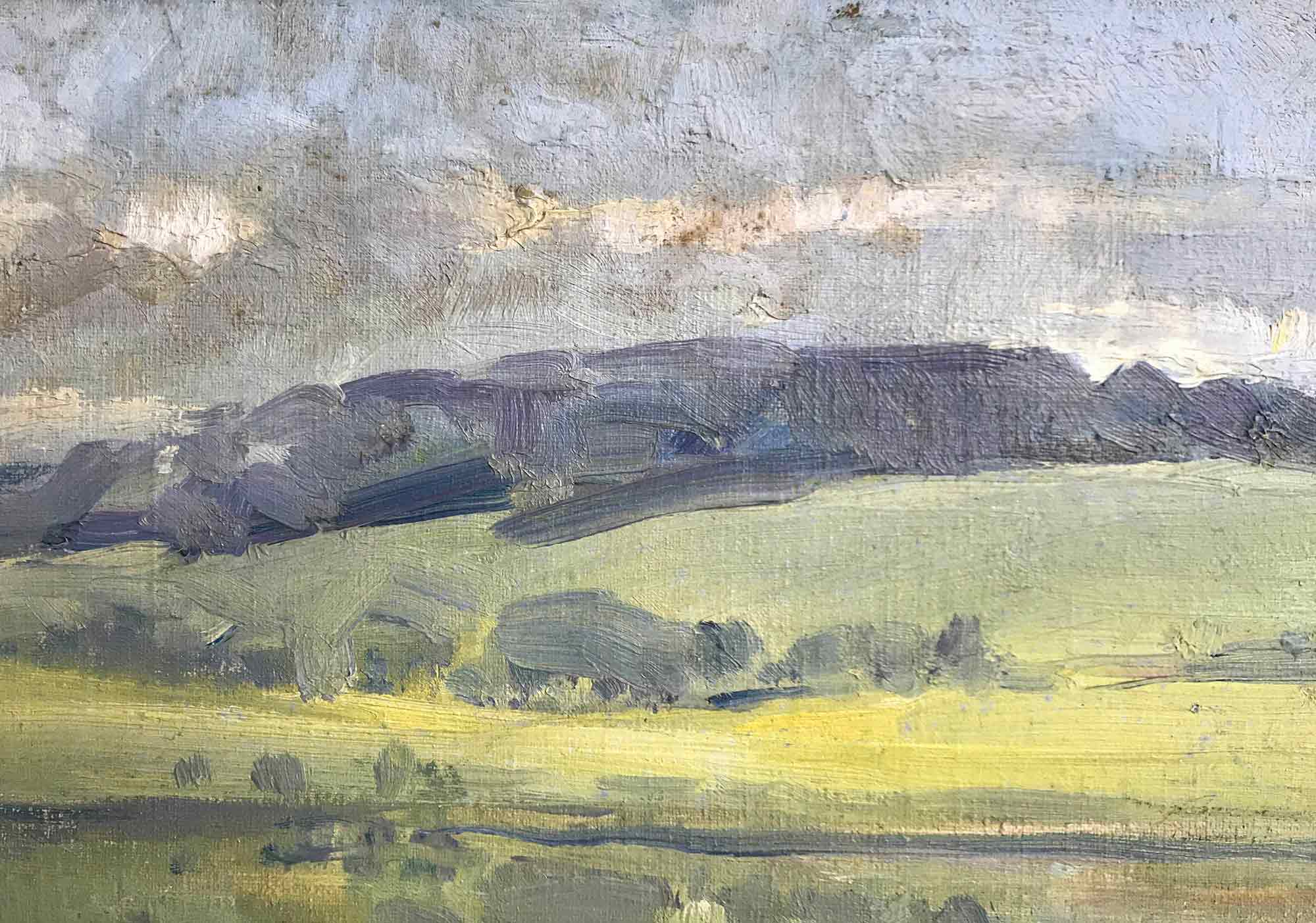 Alice Des Clayes Oil Painting 'Ponies Grazing in a Landscape' Alice Des Clayes Oil Painting 'Ponies Grazing in a Landscape'