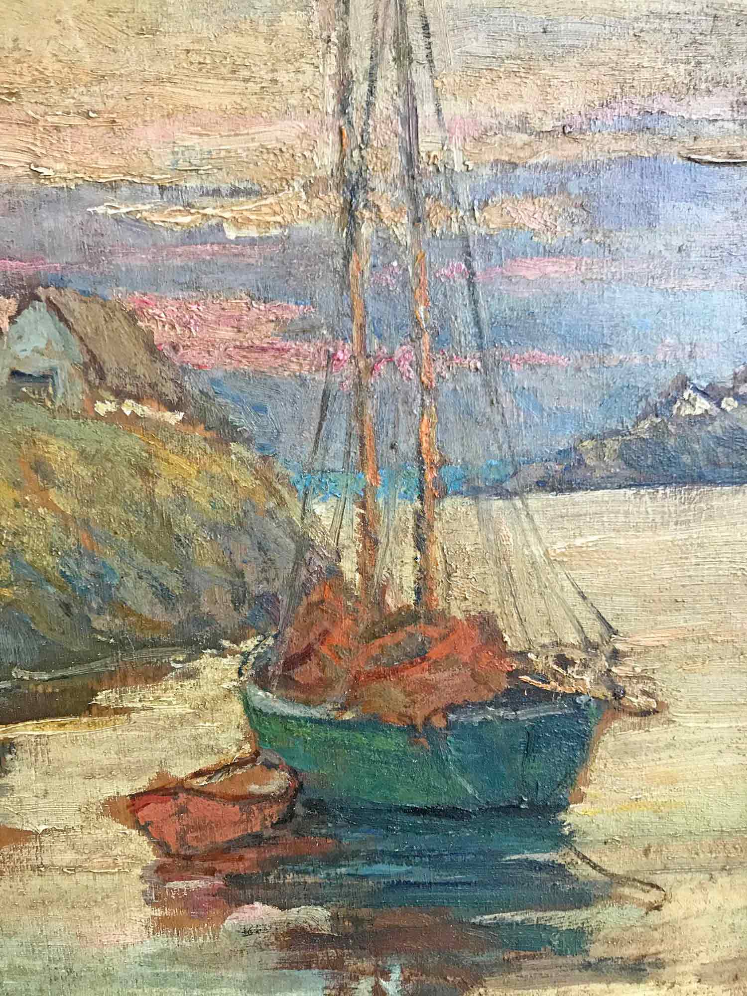 Berthe Des Clayes Oil Painting 'Blue Rocks Harbour - Nova Scotia'