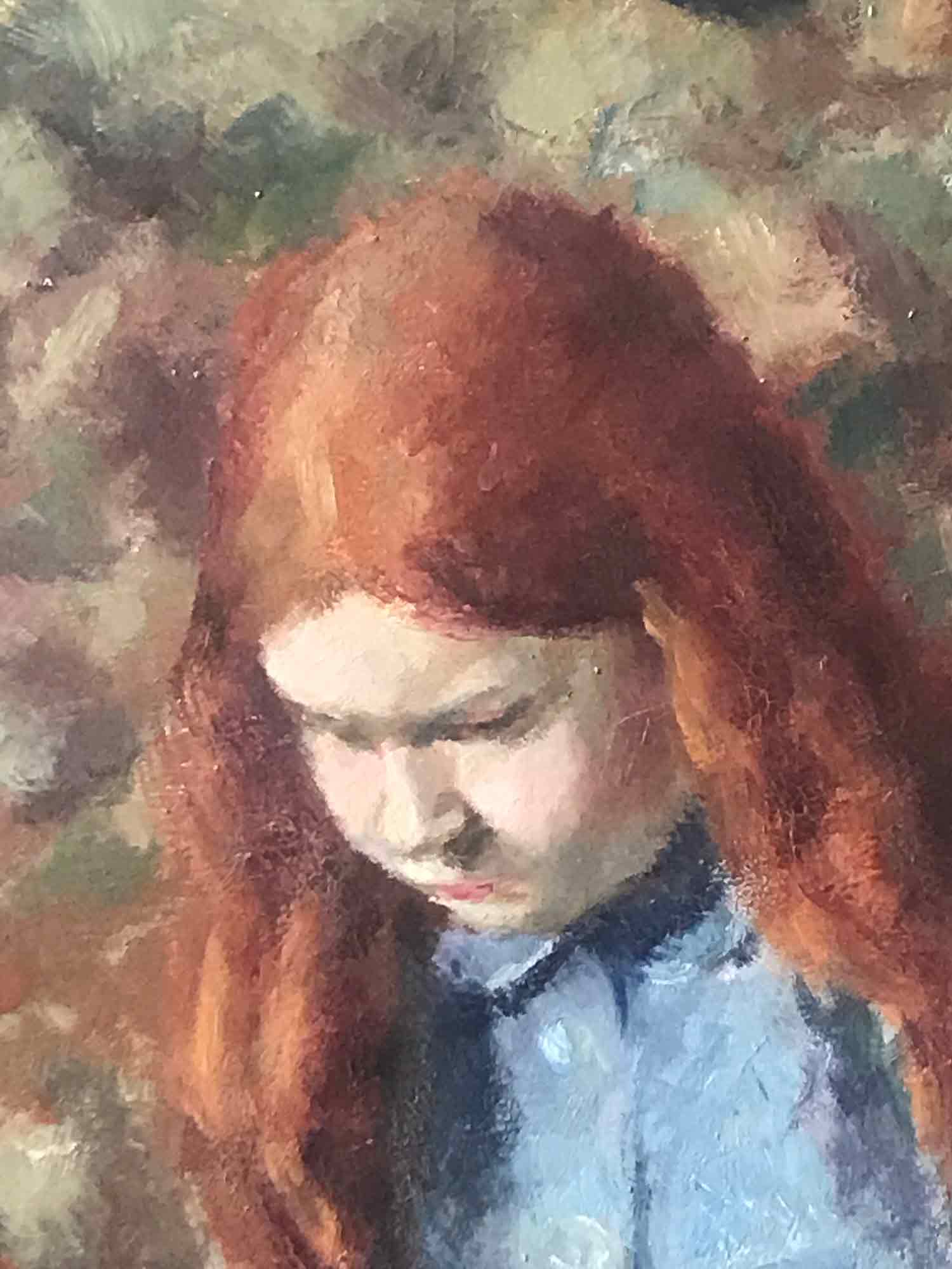 Dorothy Hepworth 'Audrey Tugwell 1953' large oil painting on canvas