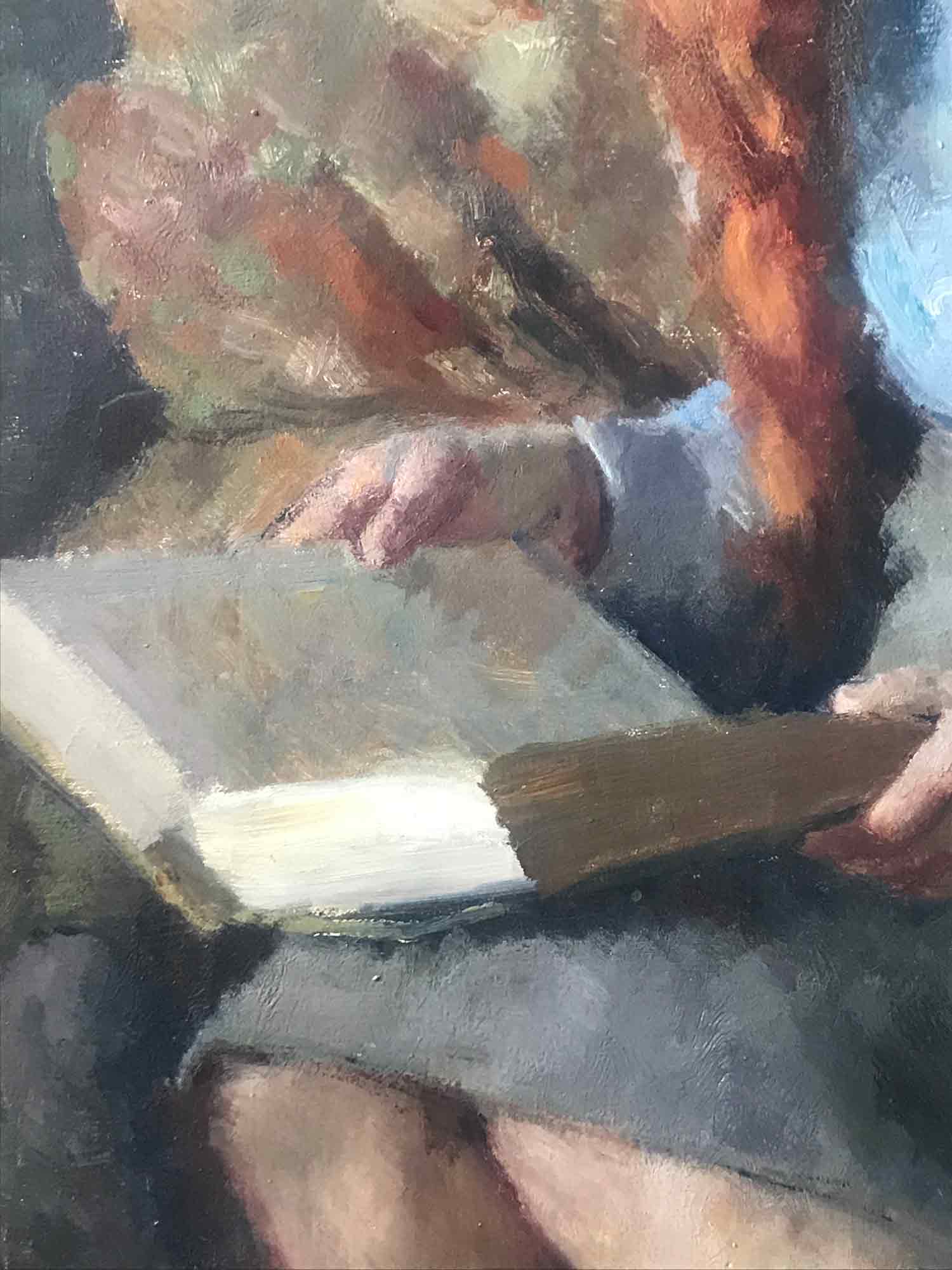 Dorothy Hepworth 'Audrey Tugwell 1953' large oil painting on canvas