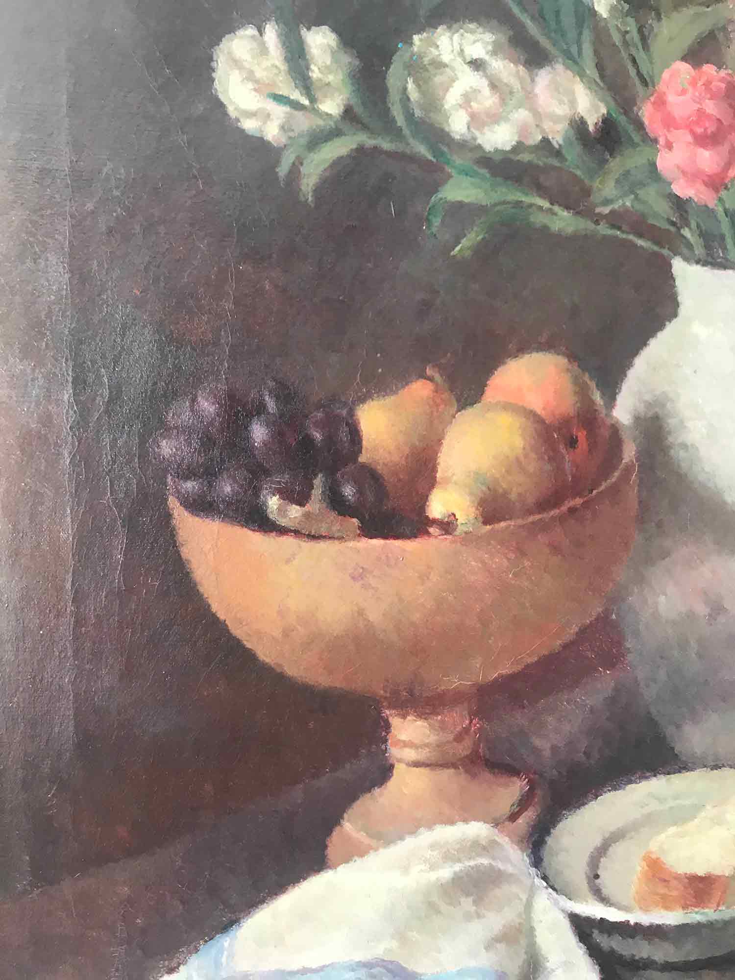 Dorothy Hepworth 'Pinks in Roger Fry's white pottery vase'
