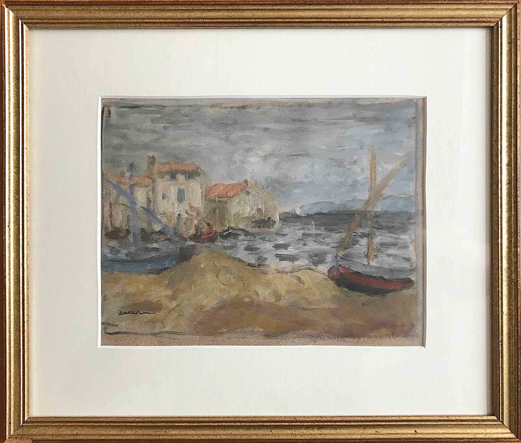 Eugène-Antoine Durenne '2 Barques à terre - Martiques 1927' Eugène-Antoine Durenne '2 Barques à terre - Martiques 1927'