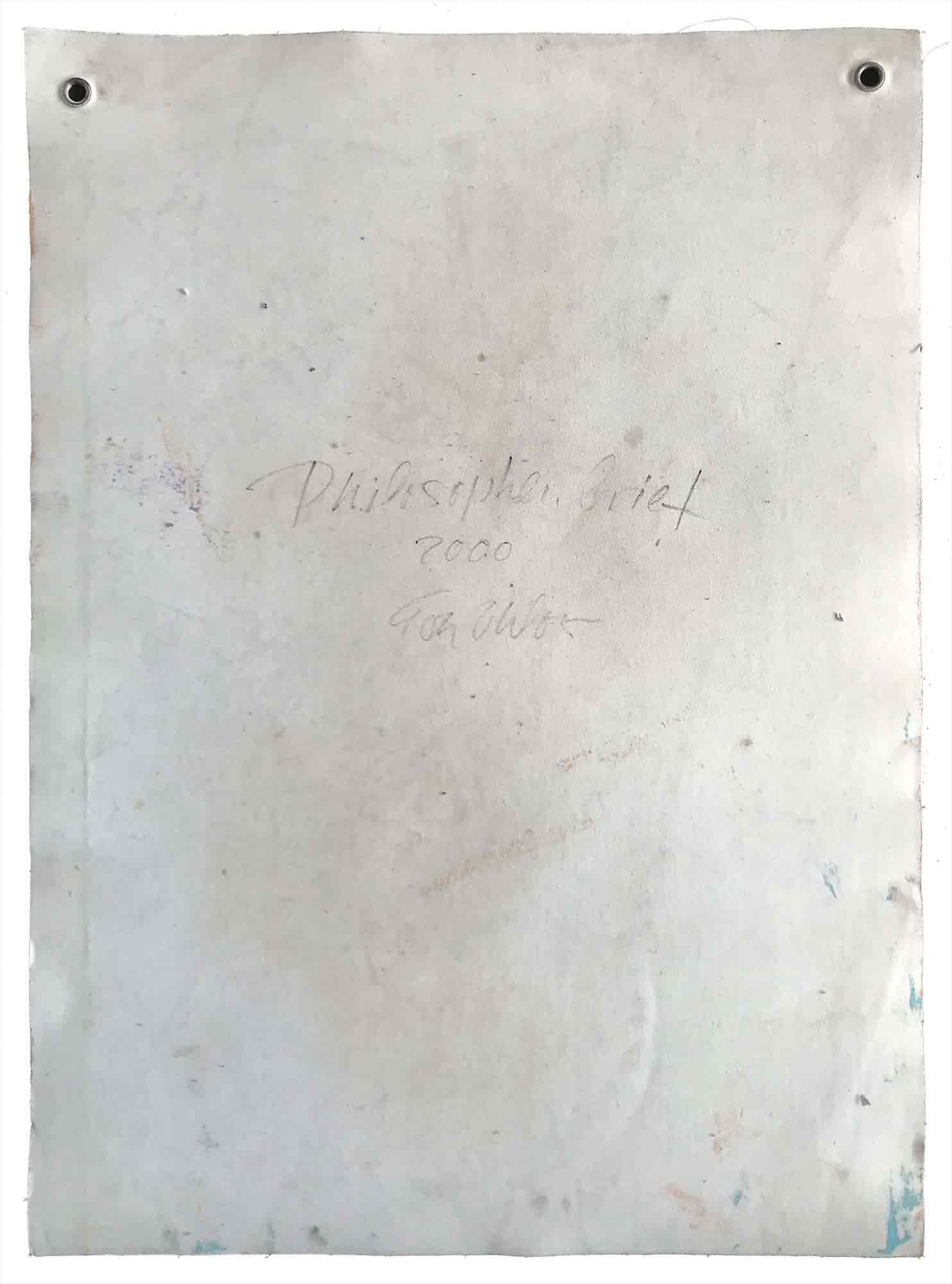 Eva Ohlow 'Philosophia brief' oil wall hanging 2000 Eva Ohlow 'Philosophia brief' oil wall hanging 2000