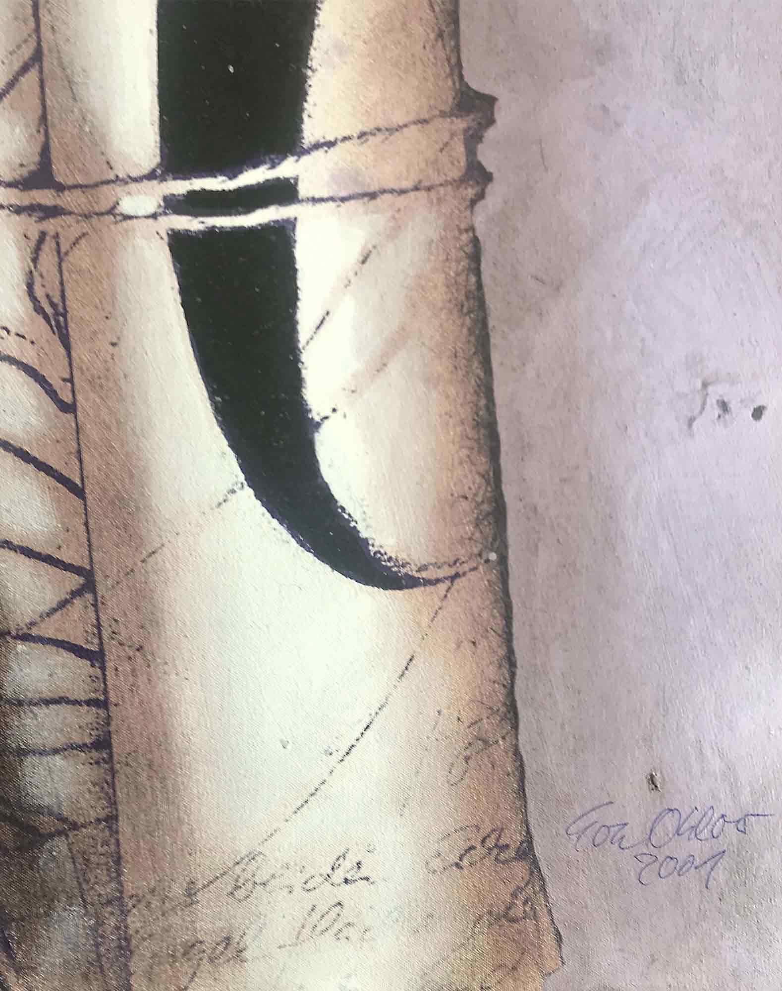 Eva Ohlow 'Philosophia brief' oil wall hanging 2001 Eva Ohlow 'Philosophia brief' oil wall hanging 2001