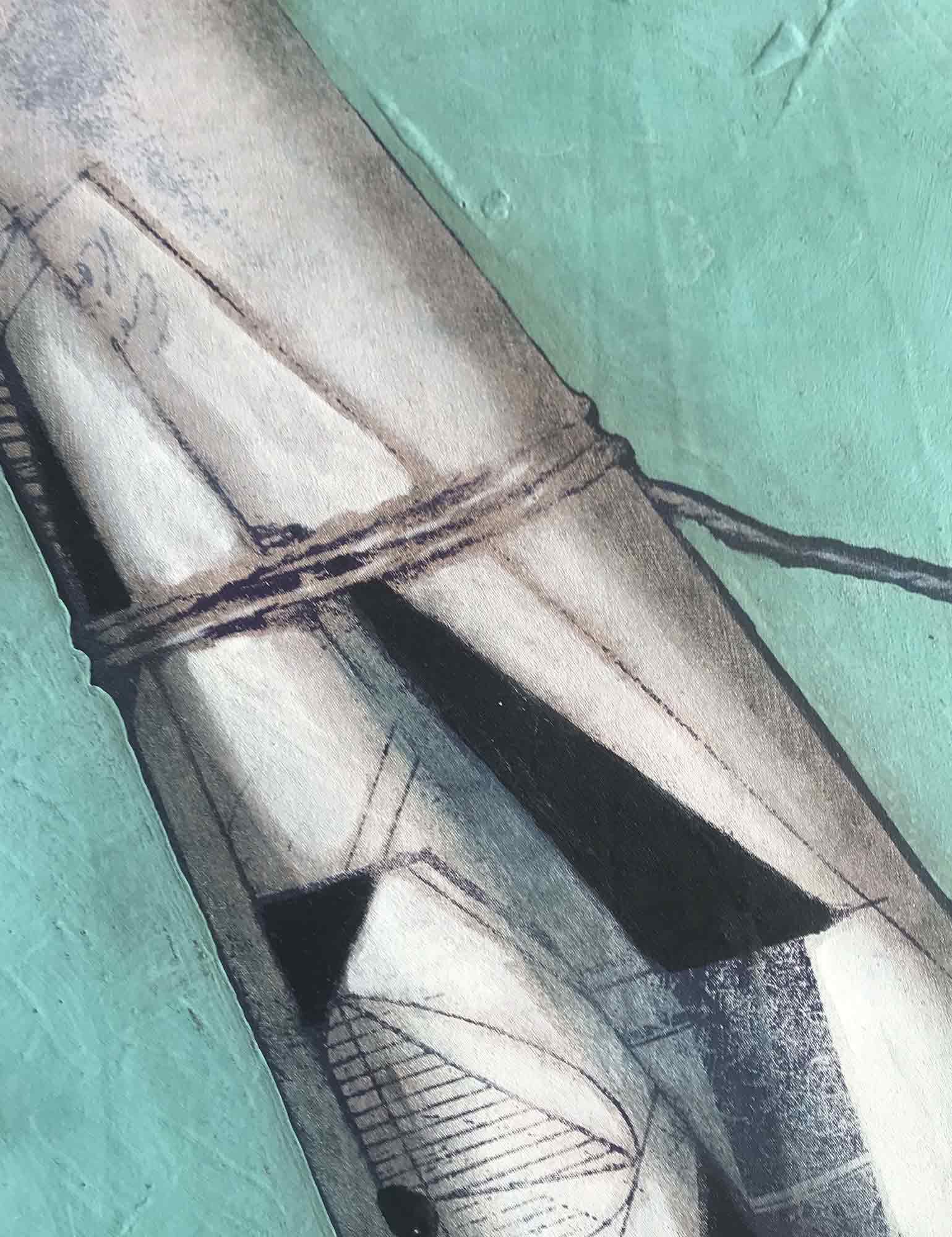 Eva Ohlow 'Philosophia brief' oil wall hanging 2001/2002