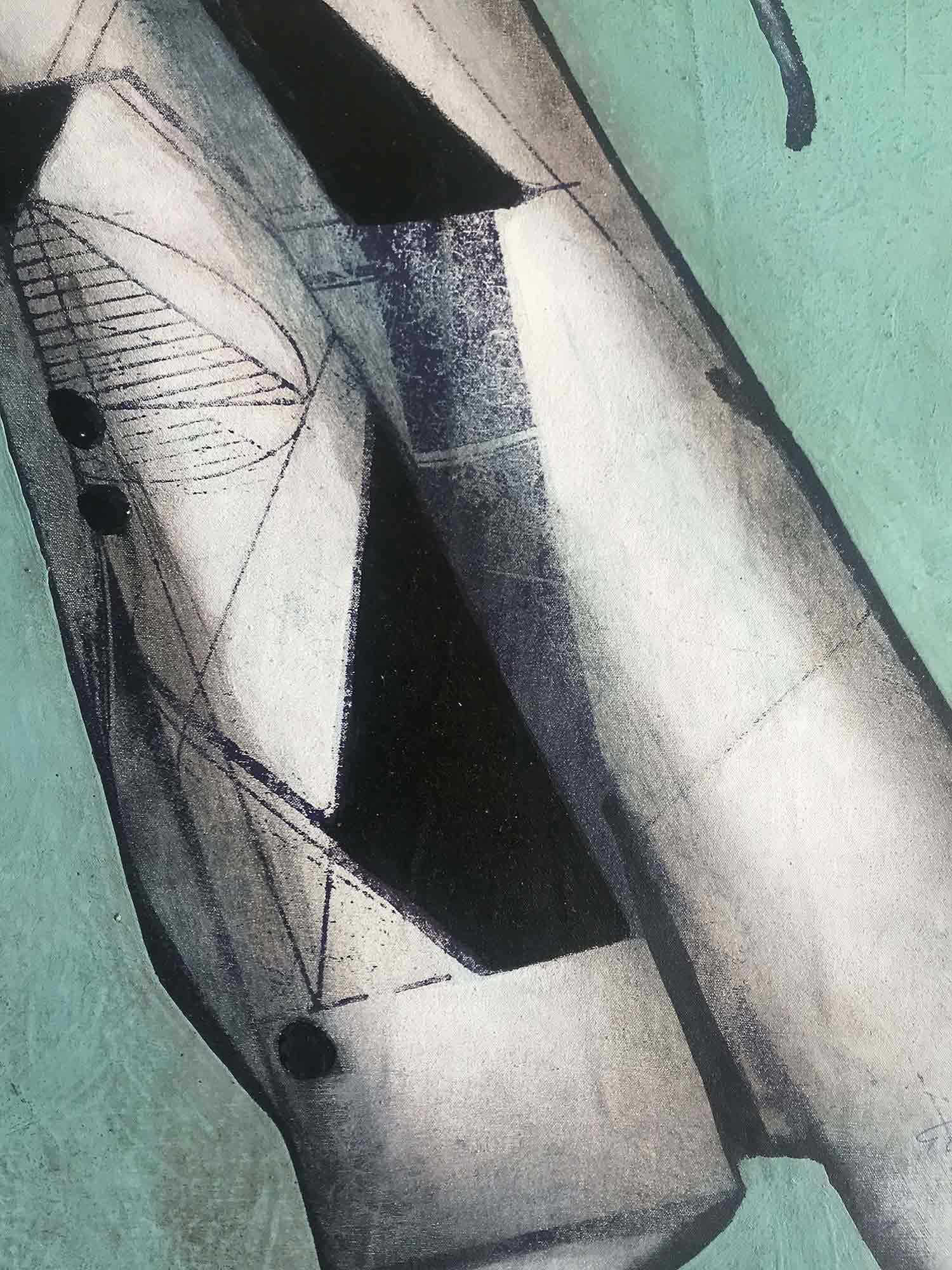 Eva Ohlow 'Philosophia brief' oil wall hanging 2001/2002