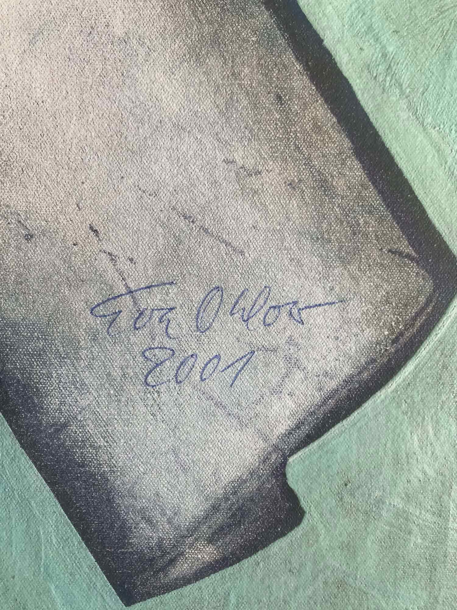 Eva Ohlow 'Philosophia brief' oil wall hanging 2001/2002