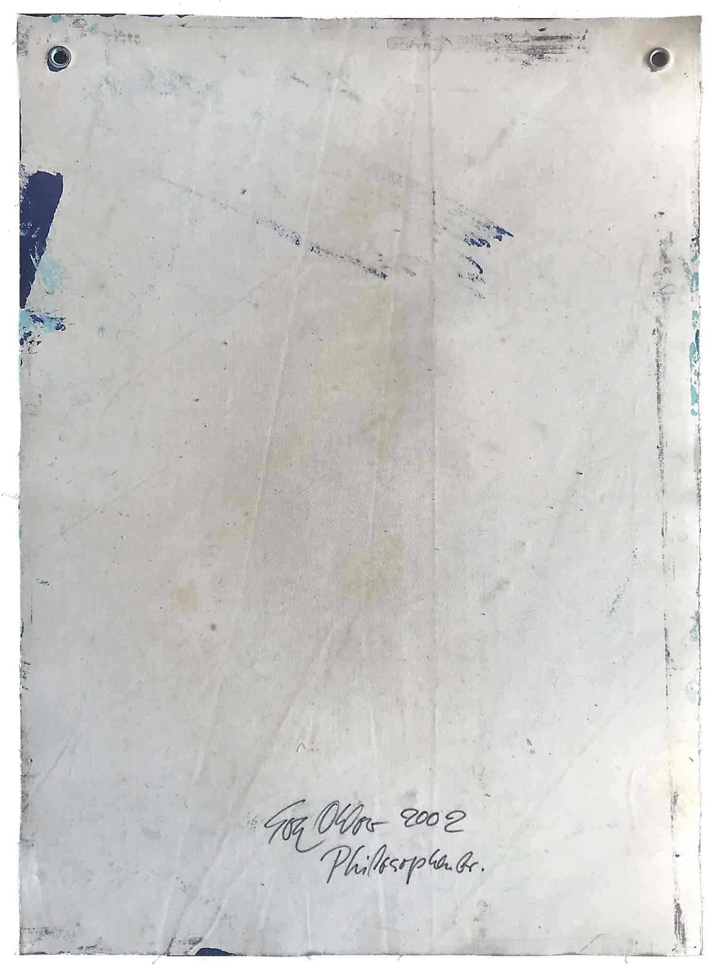 Eva Ohlow 'Philosophia brief' oil wall hanging 2001/2002