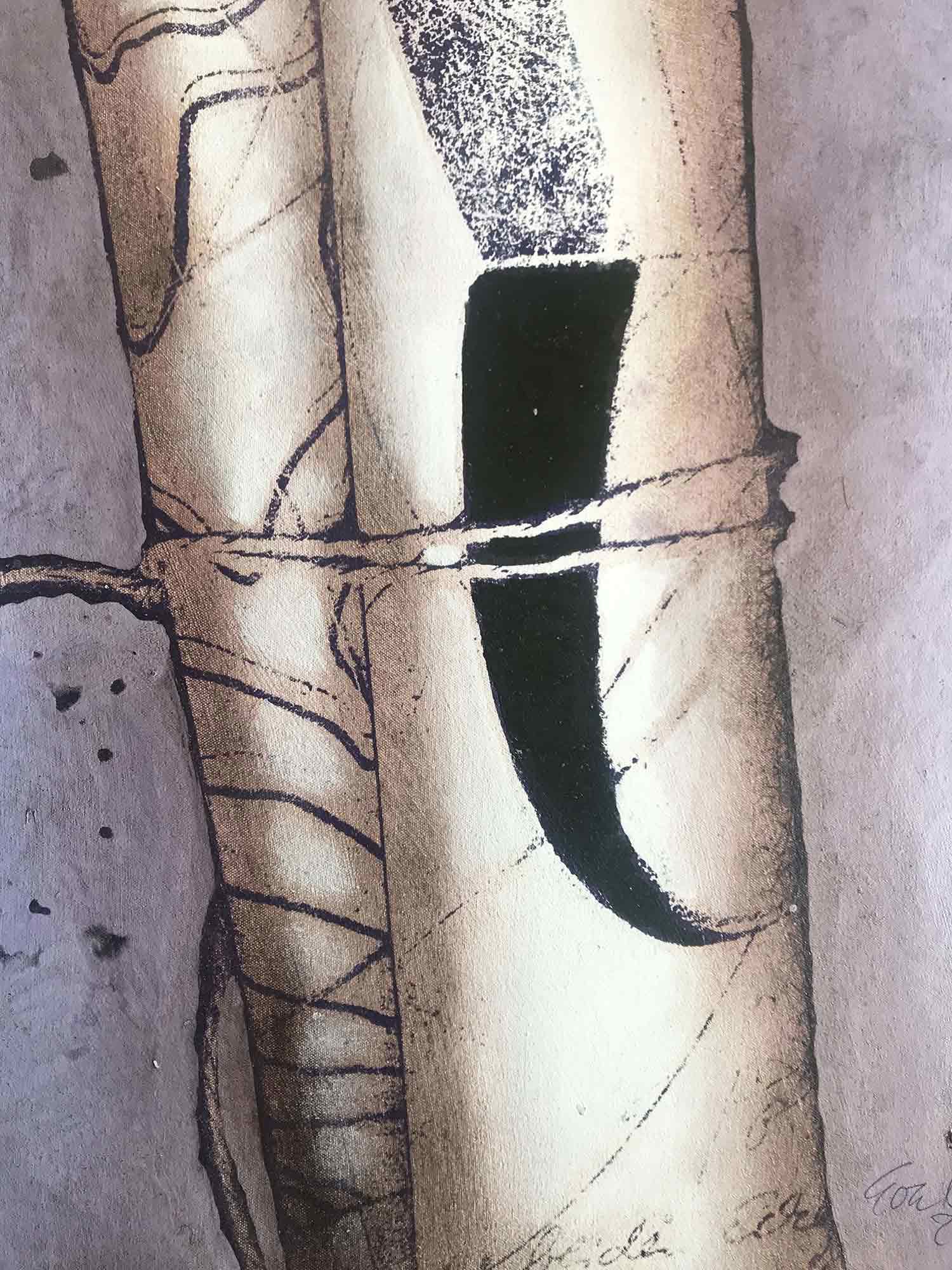 Eva Ohlow 'Philosophia brief' oil wall hanging 2001 Eva Ohlow 'Philosophia brief' oil wall hanging 2001