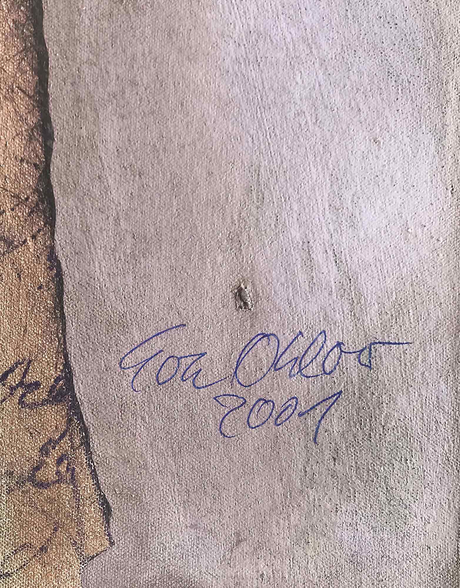 Eva Ohlow 'Philosophia brief' oil wall hanging 2001 Eva Ohlow 'Philosophia brief' oil wall hanging 2001