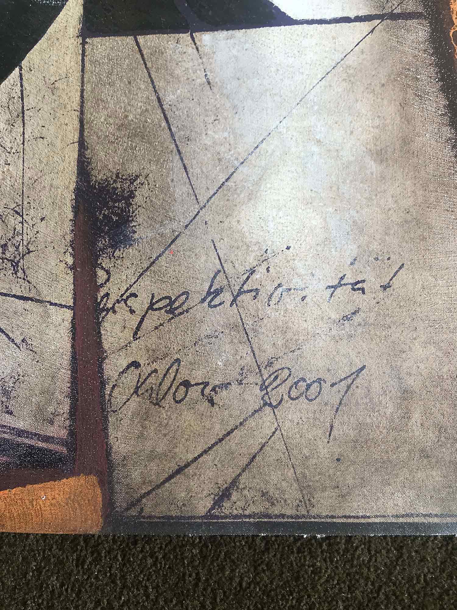 Eva Ohlow 'Philosophia briefe' oil wall hanging 2001/2002-3 Eva Ohlow 'Philosophia briefe' oil wall hanging 2001/2002-3