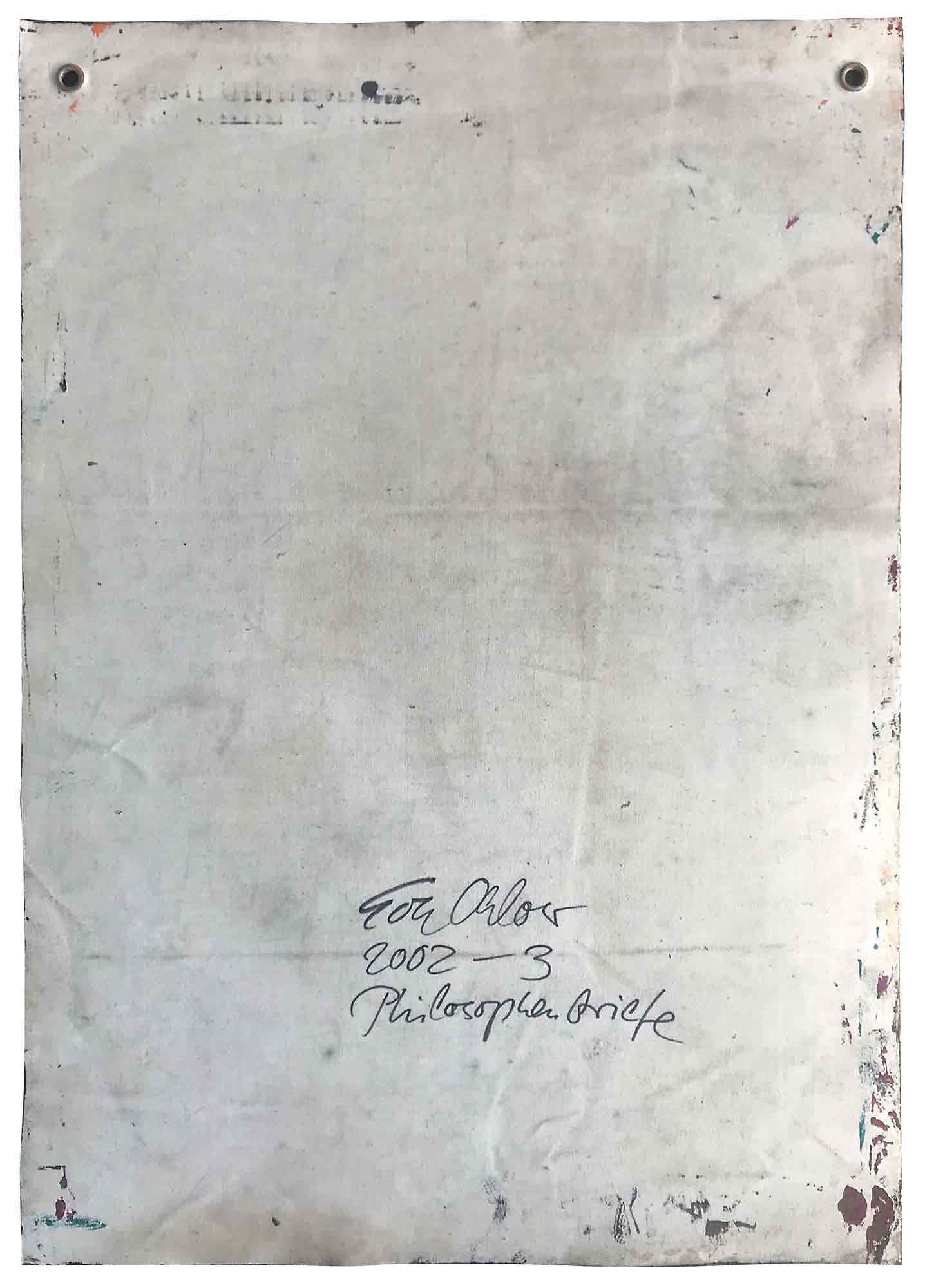 Eva Ohlow 'Philosophia briefe' oil wall hanging 2001/2002-3 Eva Ohlow 'Philosophia briefe' oil wall hanging 2001/2002-3