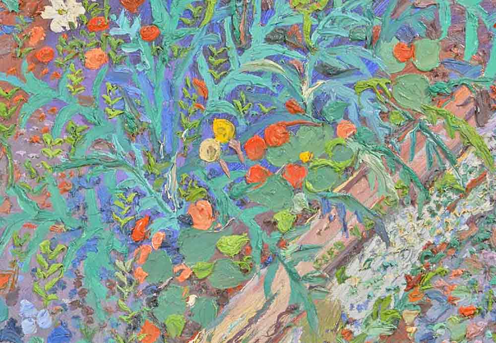 Fred Yates Painting 'The Flower Garden' Fred Yates Painting 'The Flower Garden'