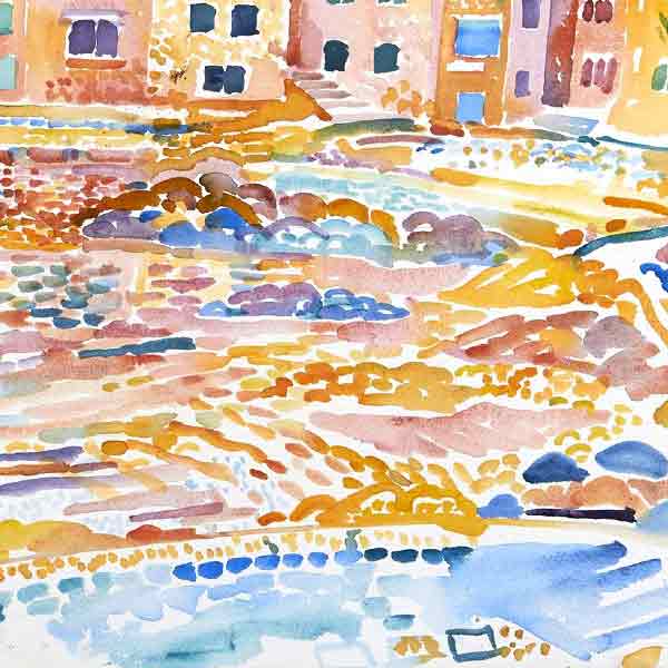 Fred Yates Watercolour Painting 'Coastal Scene'