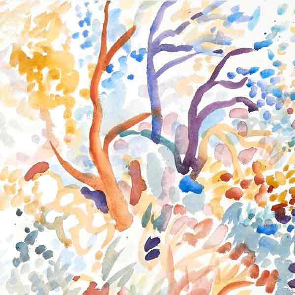 Fred Yates Watercolour Painting 'Garden'