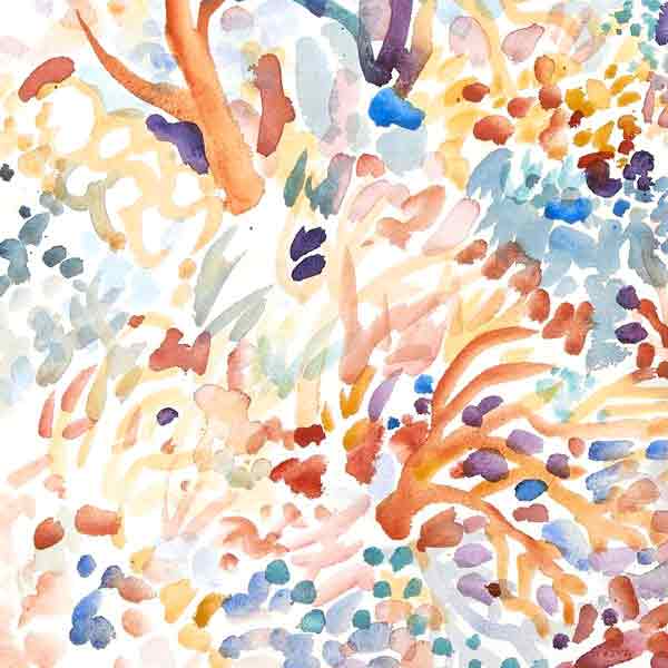 Fred Yates Watercolour Painting 'Garden'