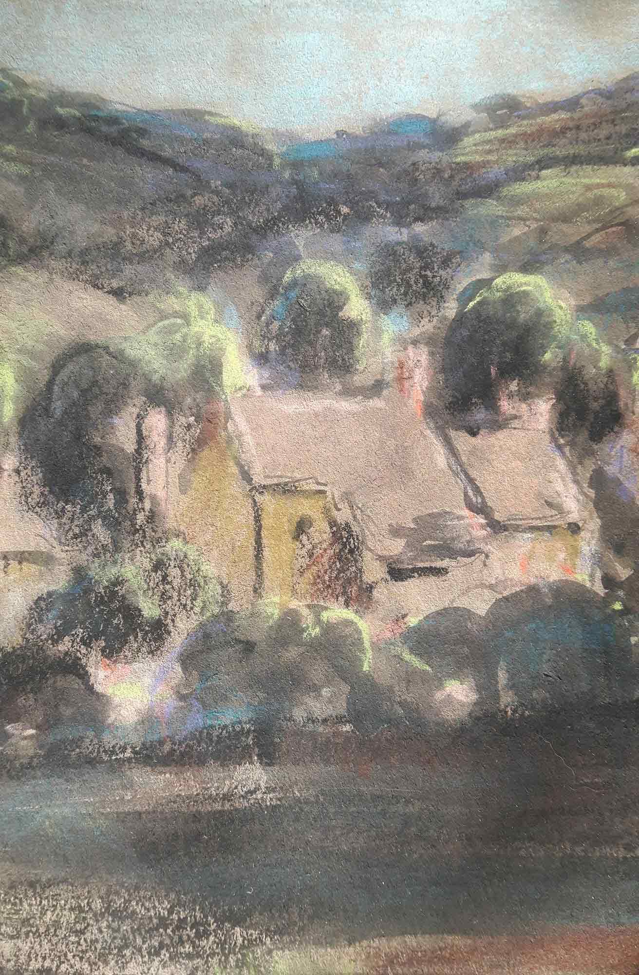 Phelan Gibb 'A country landscape with cottages in the distance' Phelan Gibb 'A country landscape with cottages in the distance'