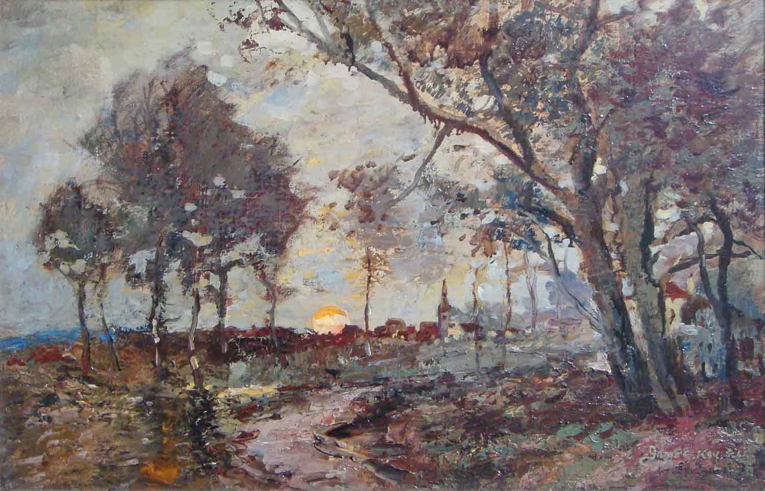 James Kay Oil Painting 'Sunset'