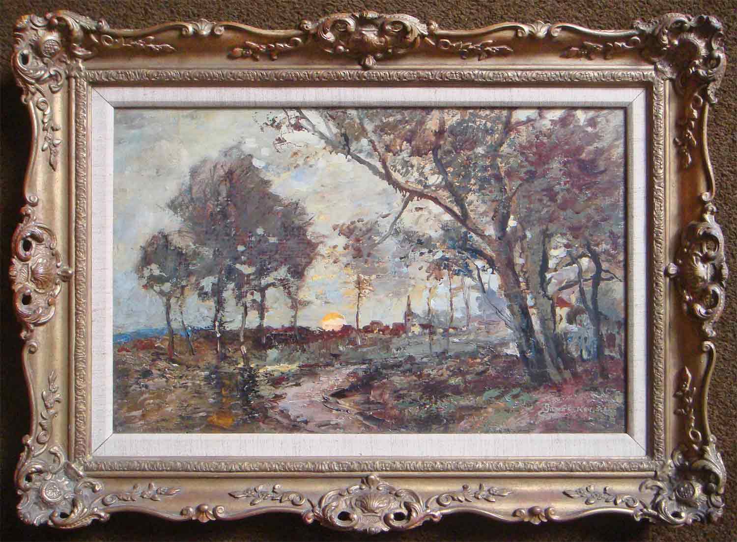 James Kay Oil Painting 'Sunset' James Kay Oil Painting 'Sunset'