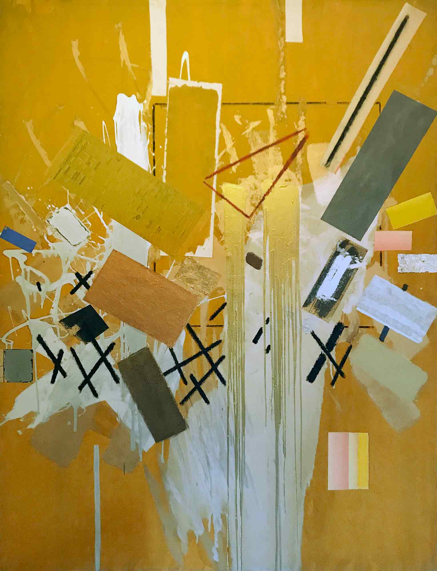 John Copnall Abstract Mixed Media on Canvas 1983