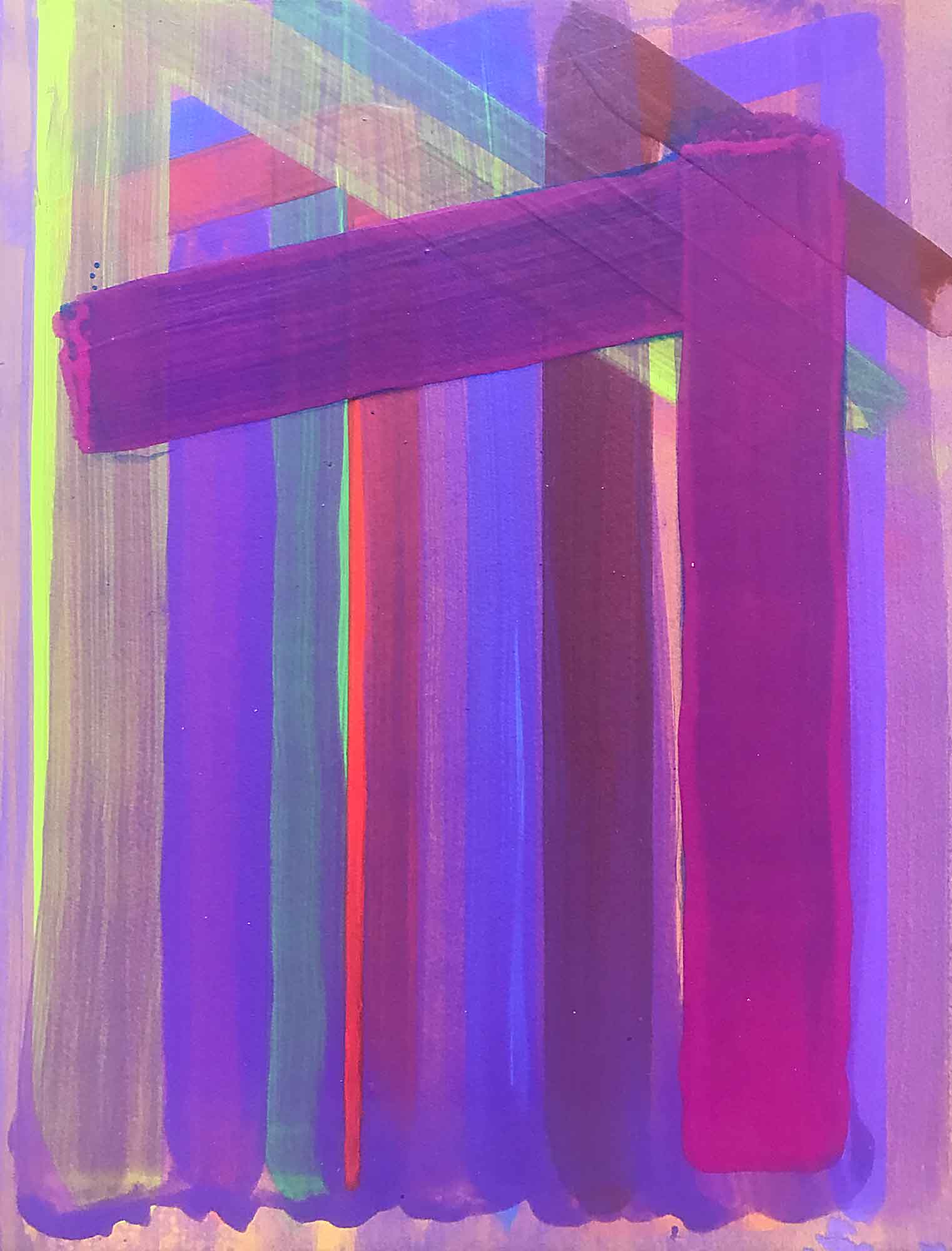 John Copnall Abstract Stripe Painting