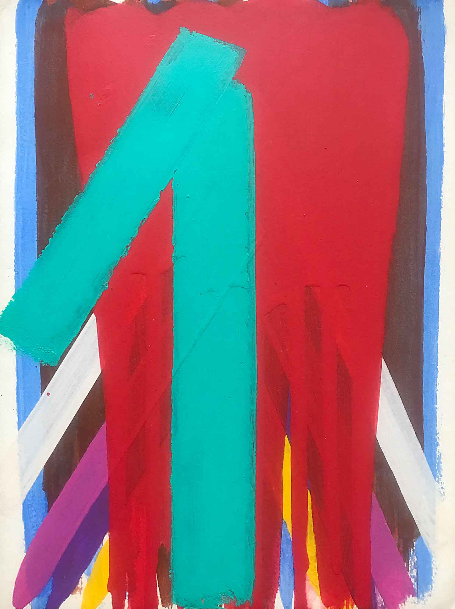 John Copnall Abstract Drip and Stripe Painting