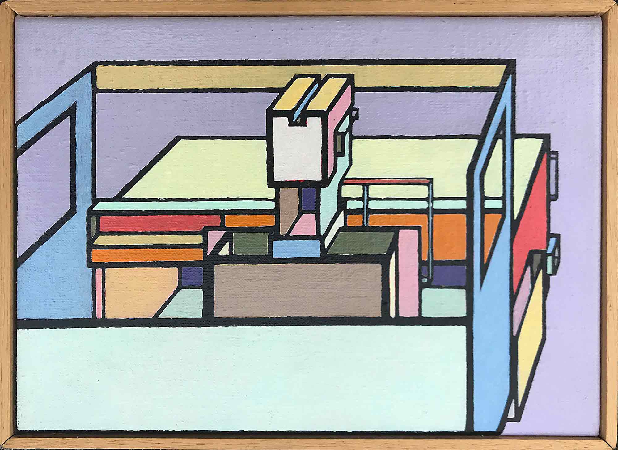 Ron Sims Acrylic on Canvas 'Driving My Car' Ron Sims Acrylic on Canvas 'Driving My Car'