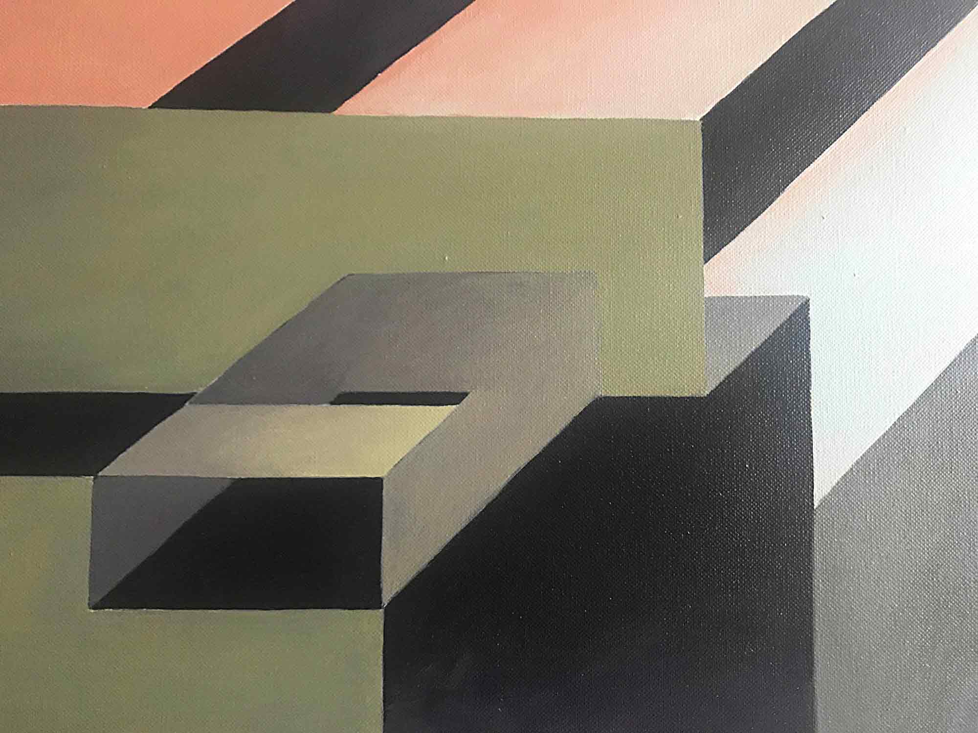 Huge Ron Sims Acrylic on Canvas 'Fleeing Bart Simpson'