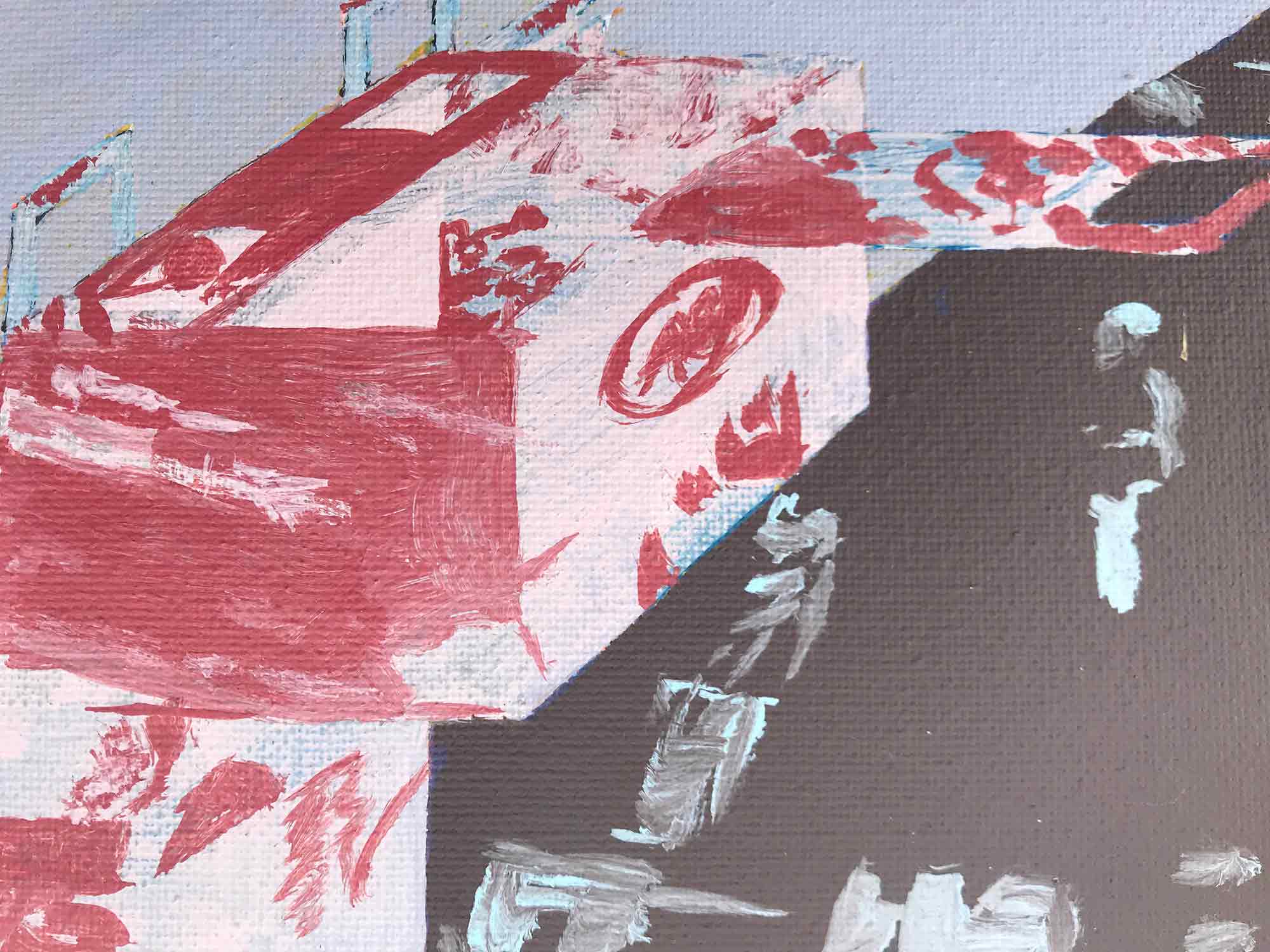 Ron Sims Acrylic on Canvas 'Helicopter Cat'