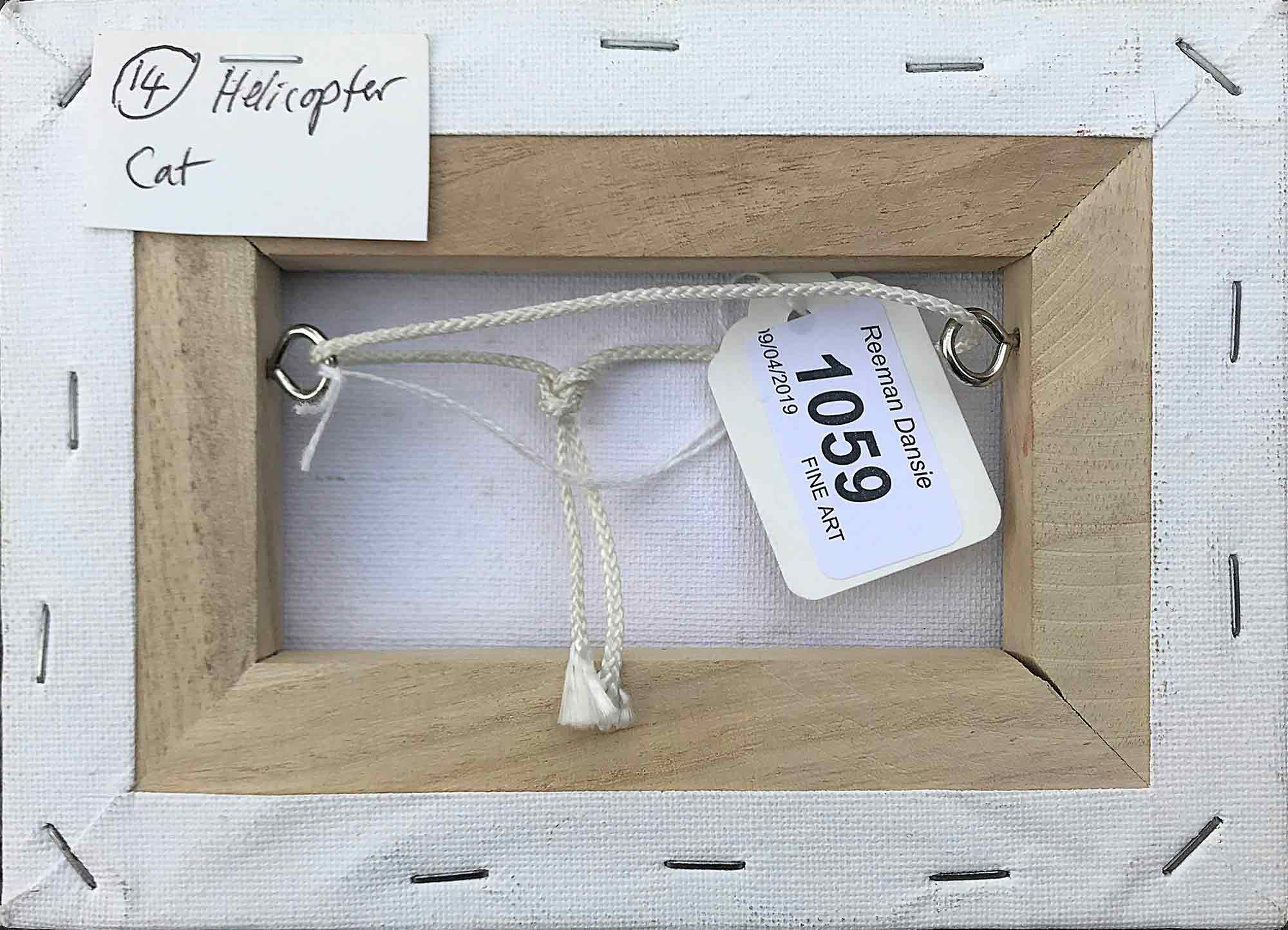 Ron Sims Acrylic on Canvas 'Helicopter Cat'