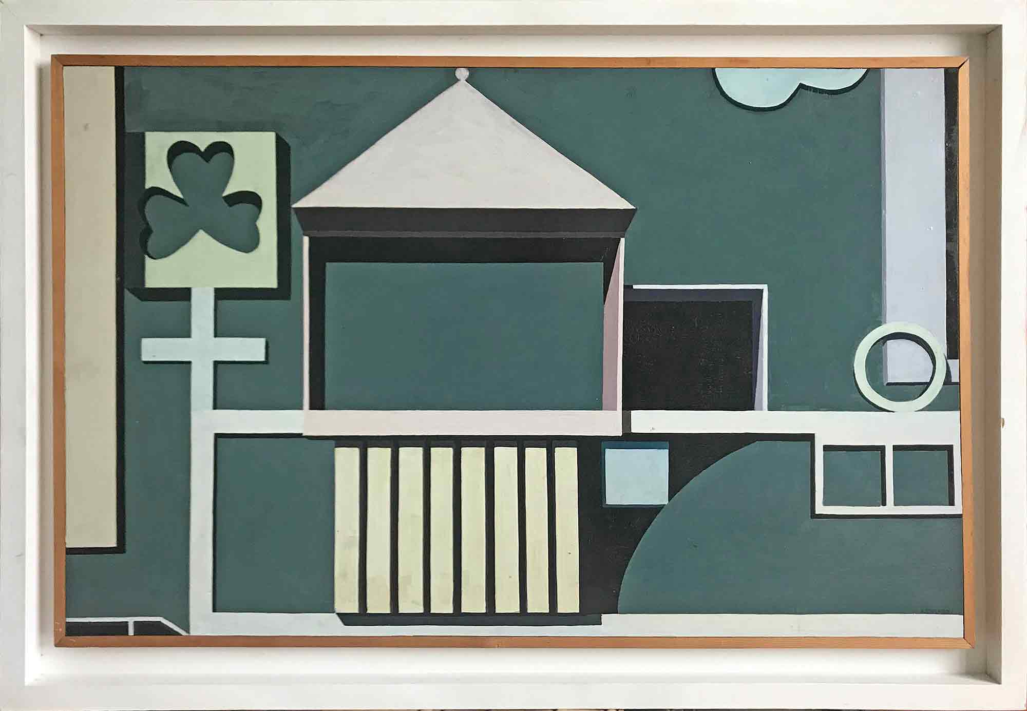 Ron Sims Acrylic on Canvas 'Pavilion'