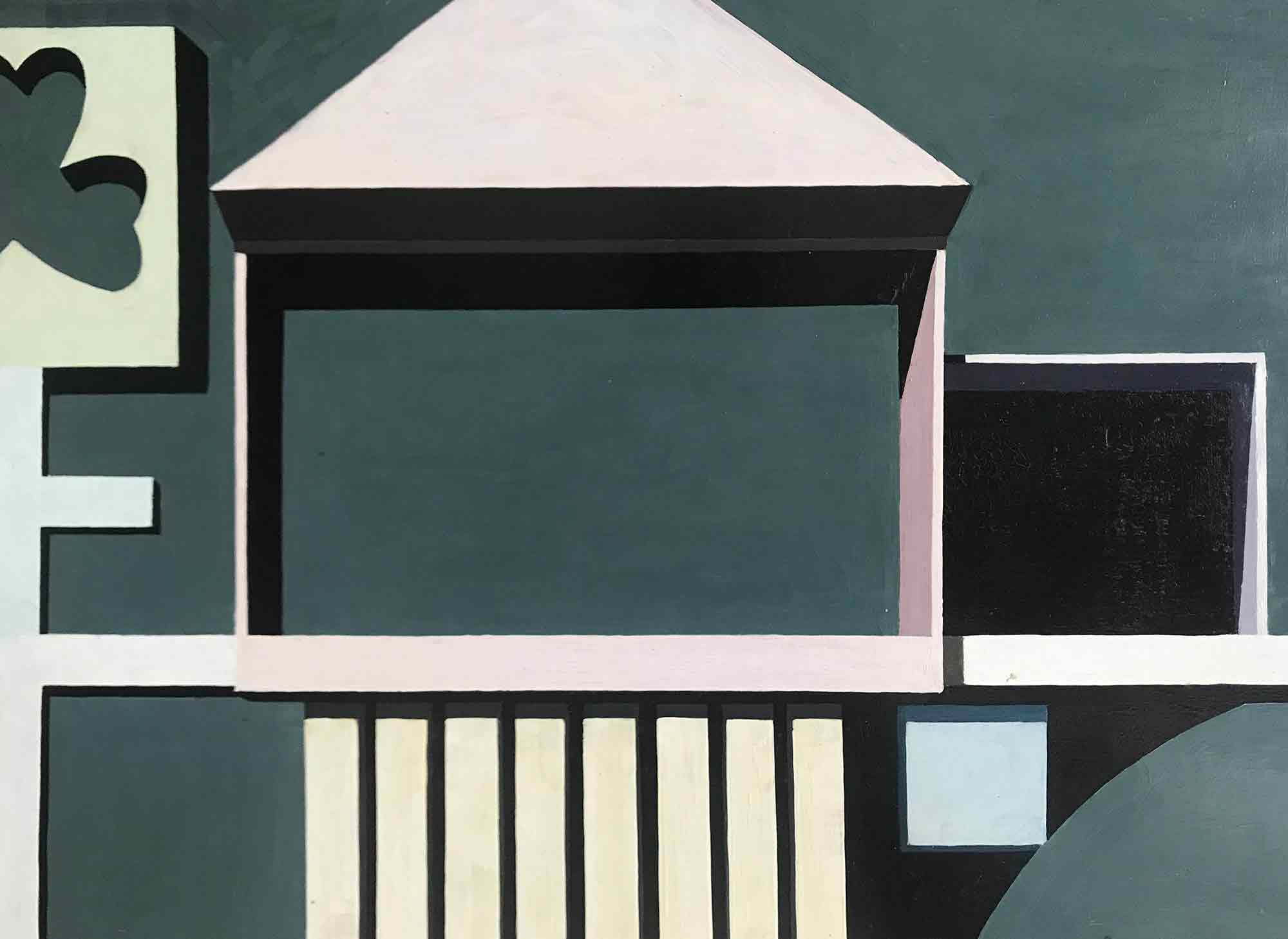 Ron Sims Acrylic on Canvas 'Pavilion'