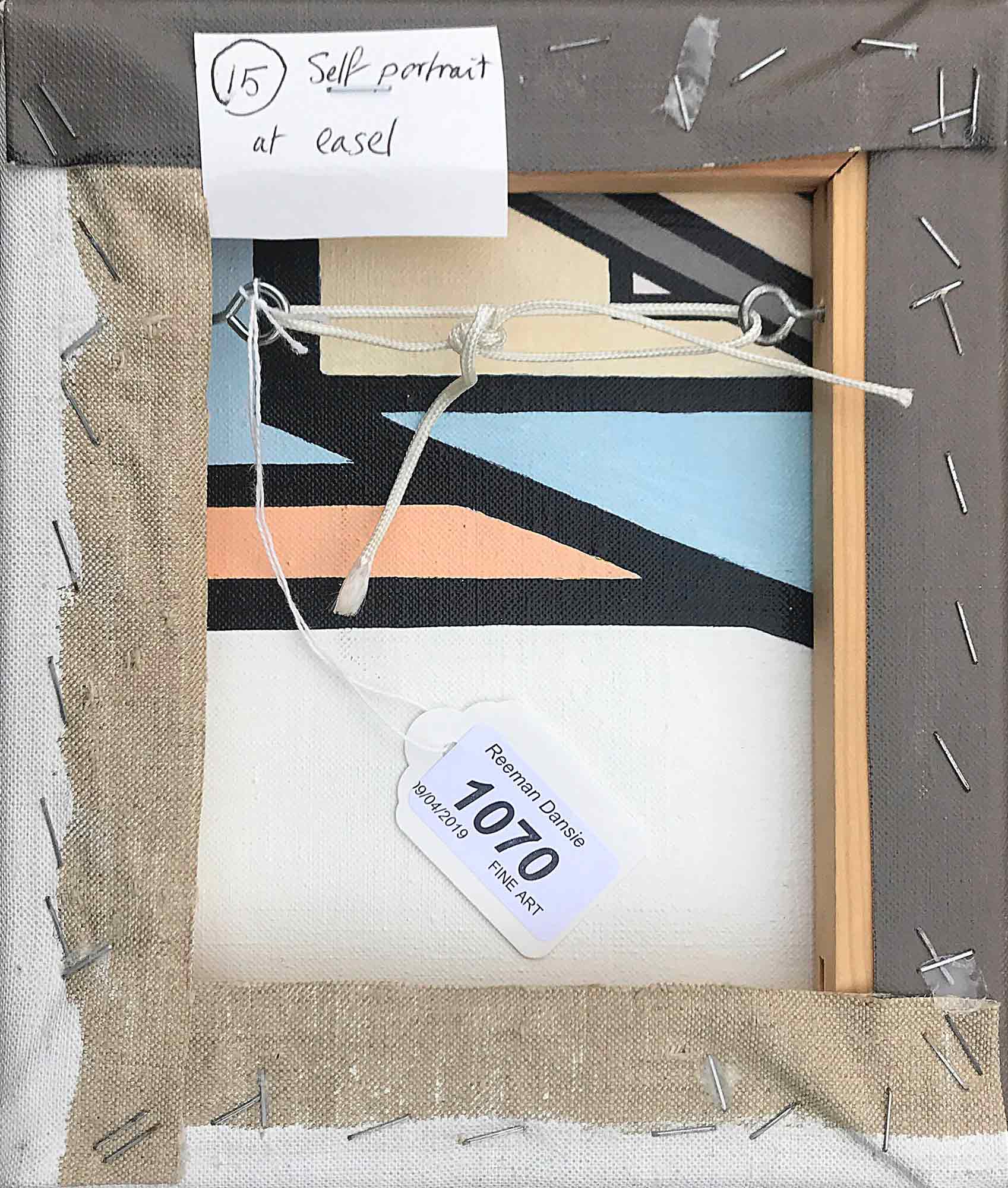 Ron Sims Acrylic on Canvas 'Self Portrait at Easel'