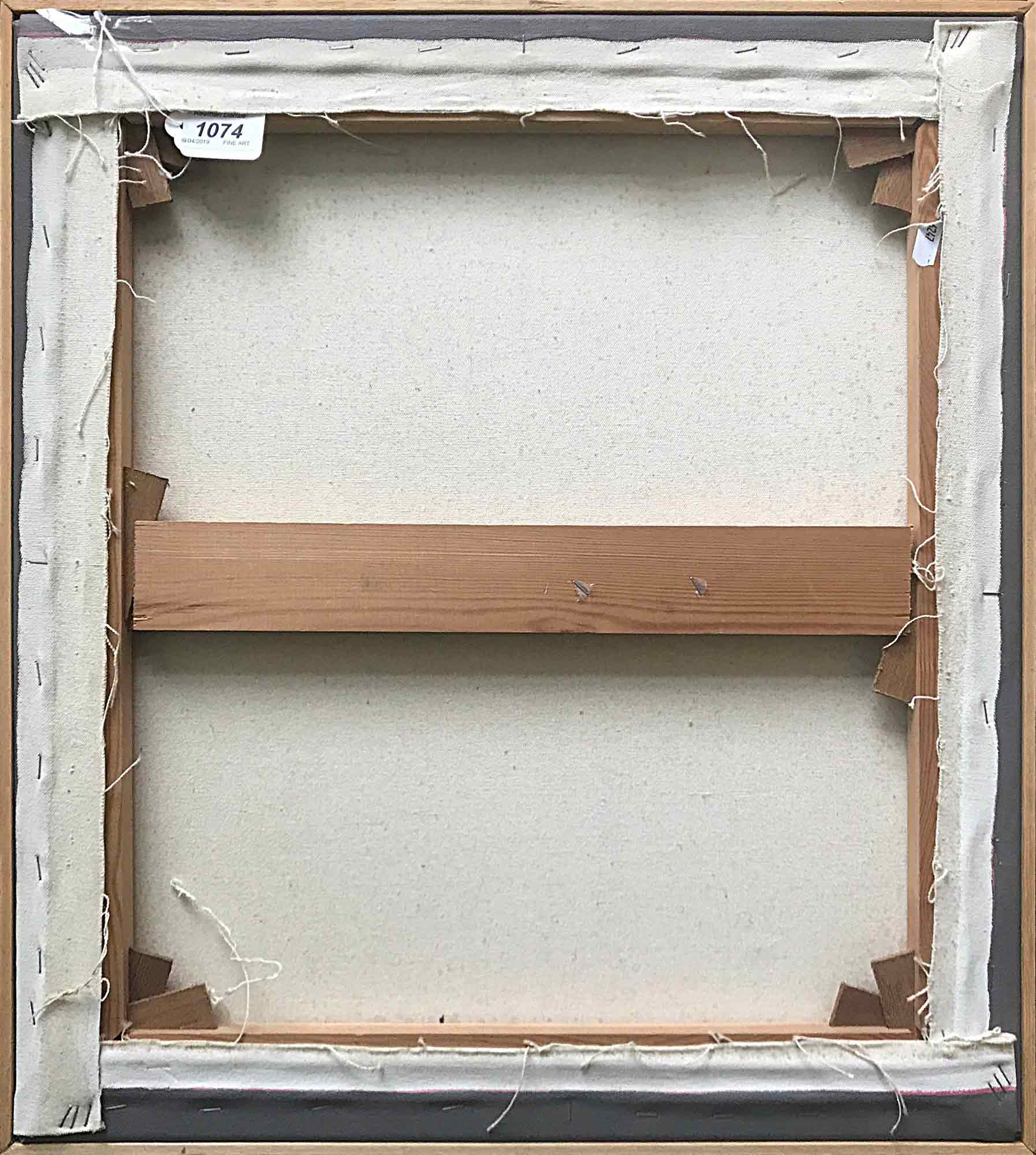 Large Ron Sims Acrylic on Canvas 'Self Portrait at Easel'