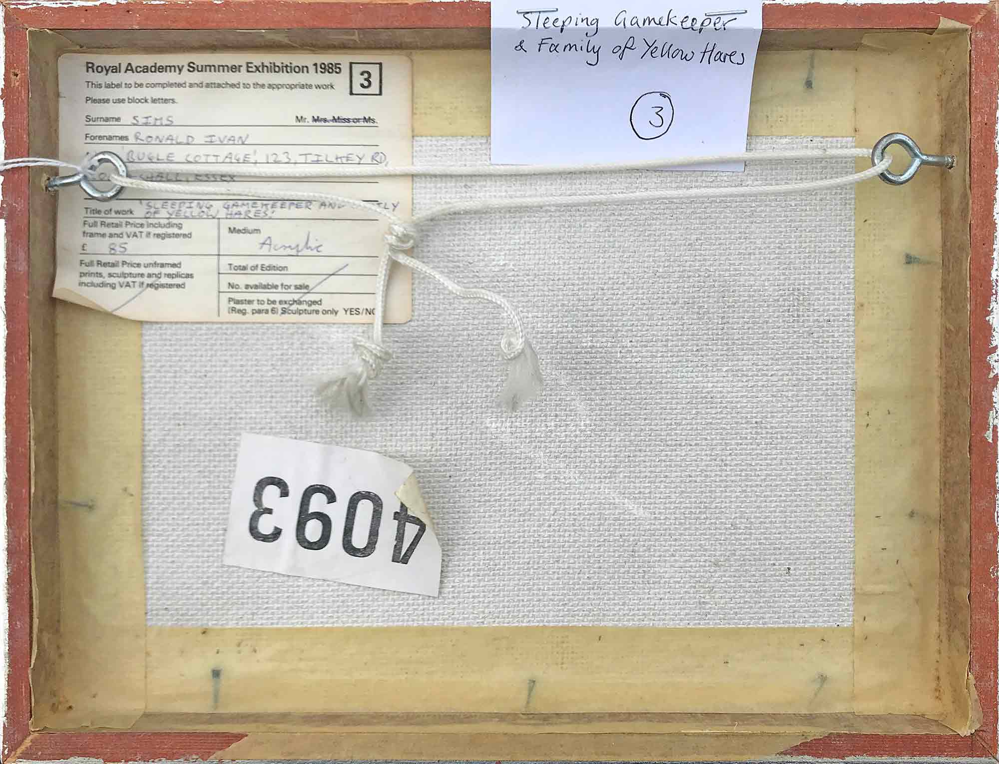 Ron Sims 'Sleeping Gamekeeper And Family Of Yellow Hares' Royal Academy