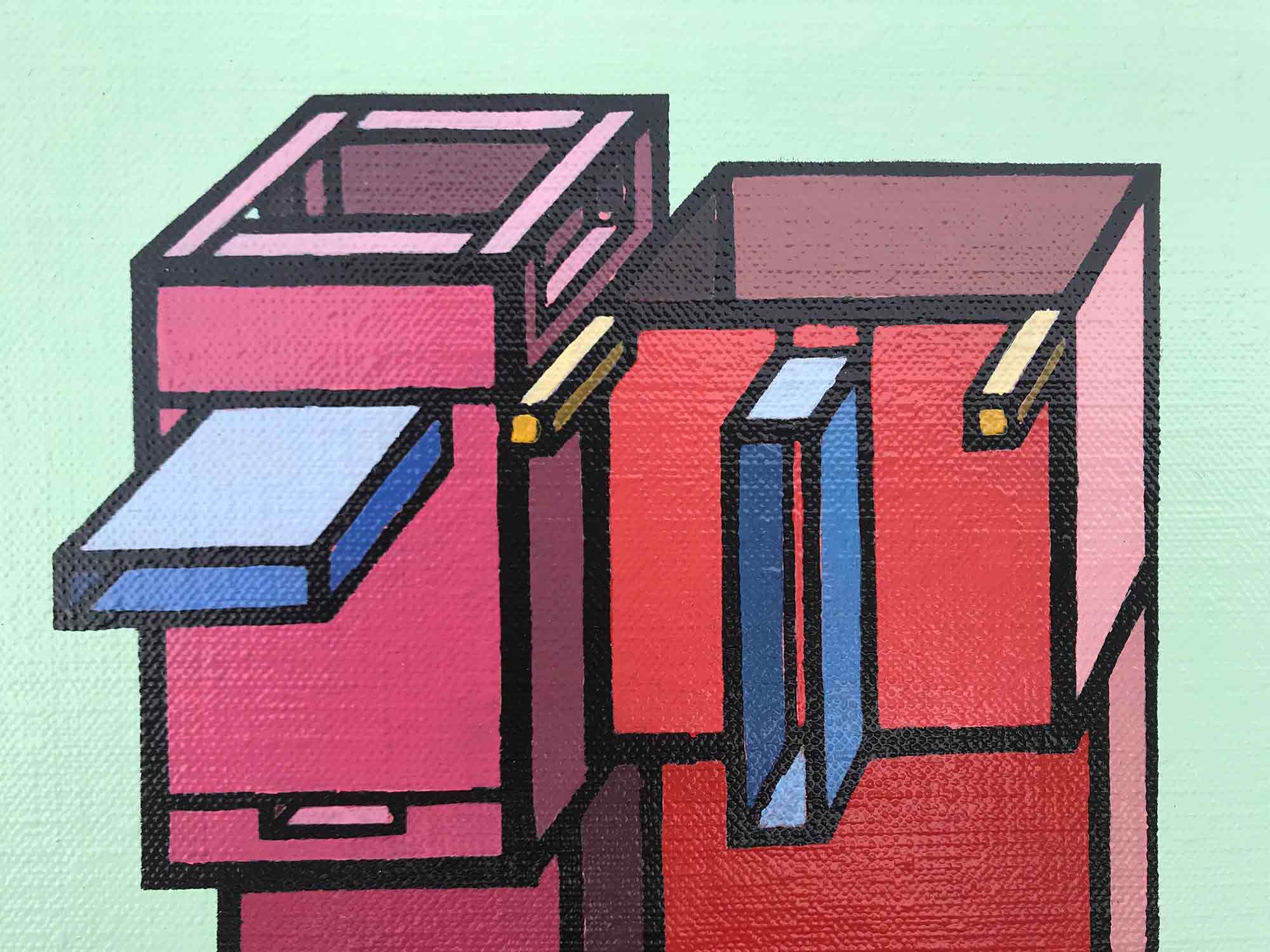 Ron Sims Acrylic on Canvas 'Two Parrots' Ron Sims Acrylic on Canvas 'Two Parrots'