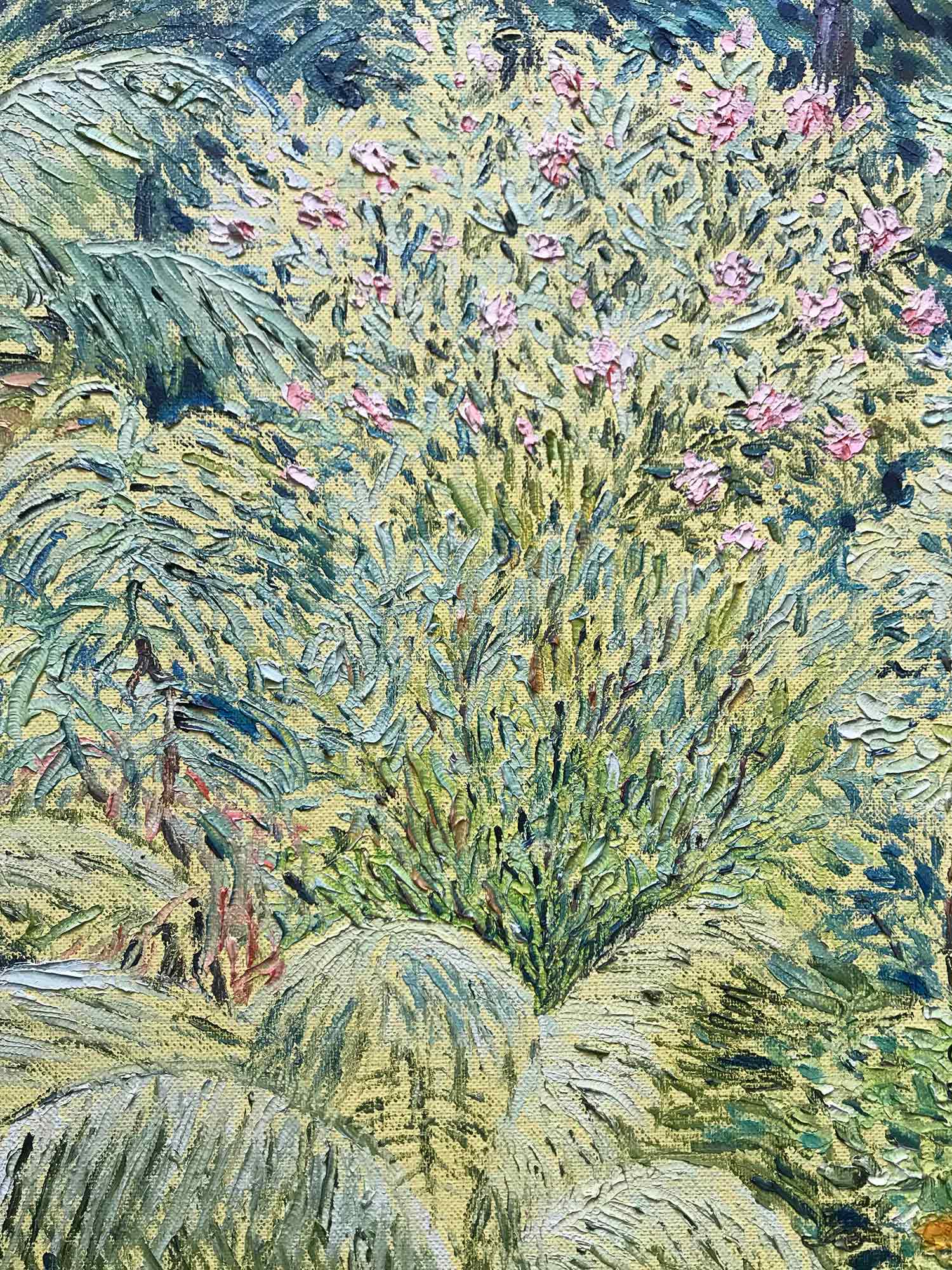 Serge Ponomarev Oil Painting 'Landscape with Leopards'