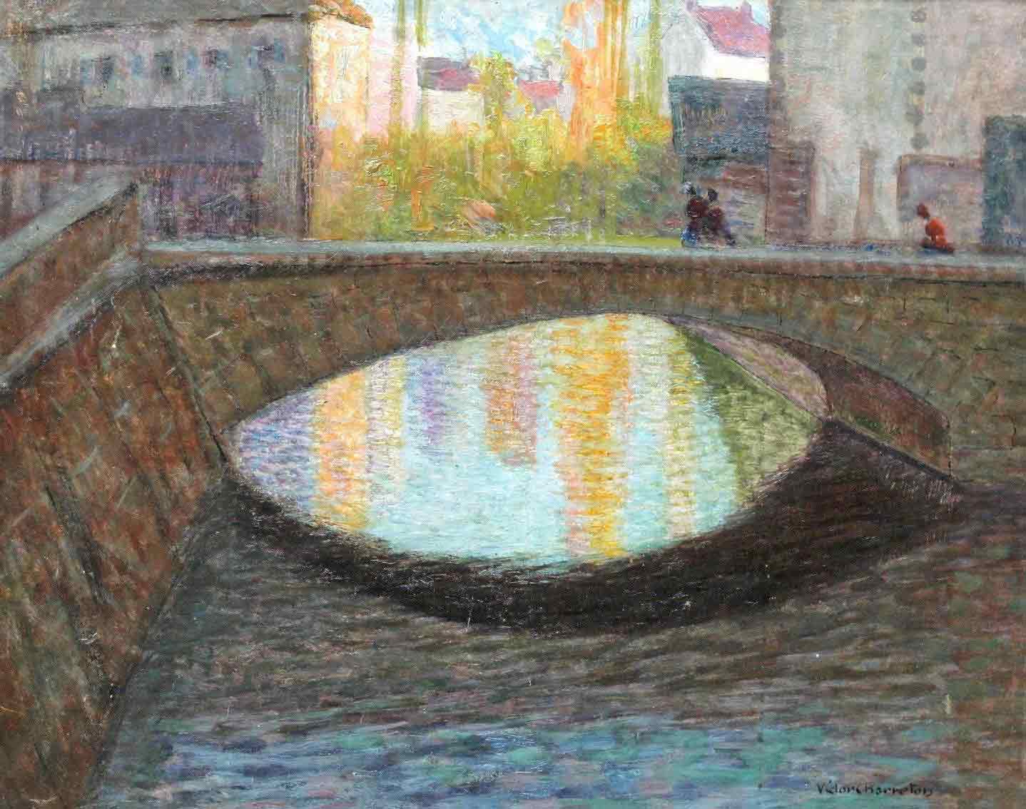 Victor Charreton Oil Painting 'Bruges'